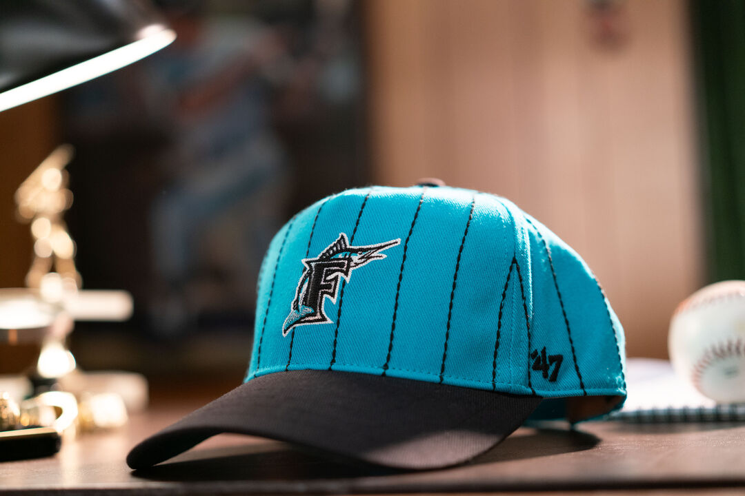 Seattle Mariners Rawlings '47 Brand Pinstripe Hitch Hat - Image 7