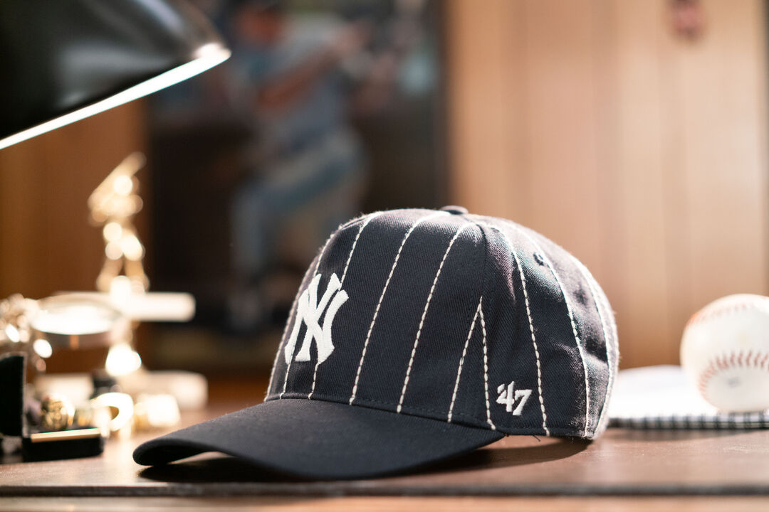 Seattle Mariners Rawlings '47 Brand Pinstripe Hitch Hat - Image 8