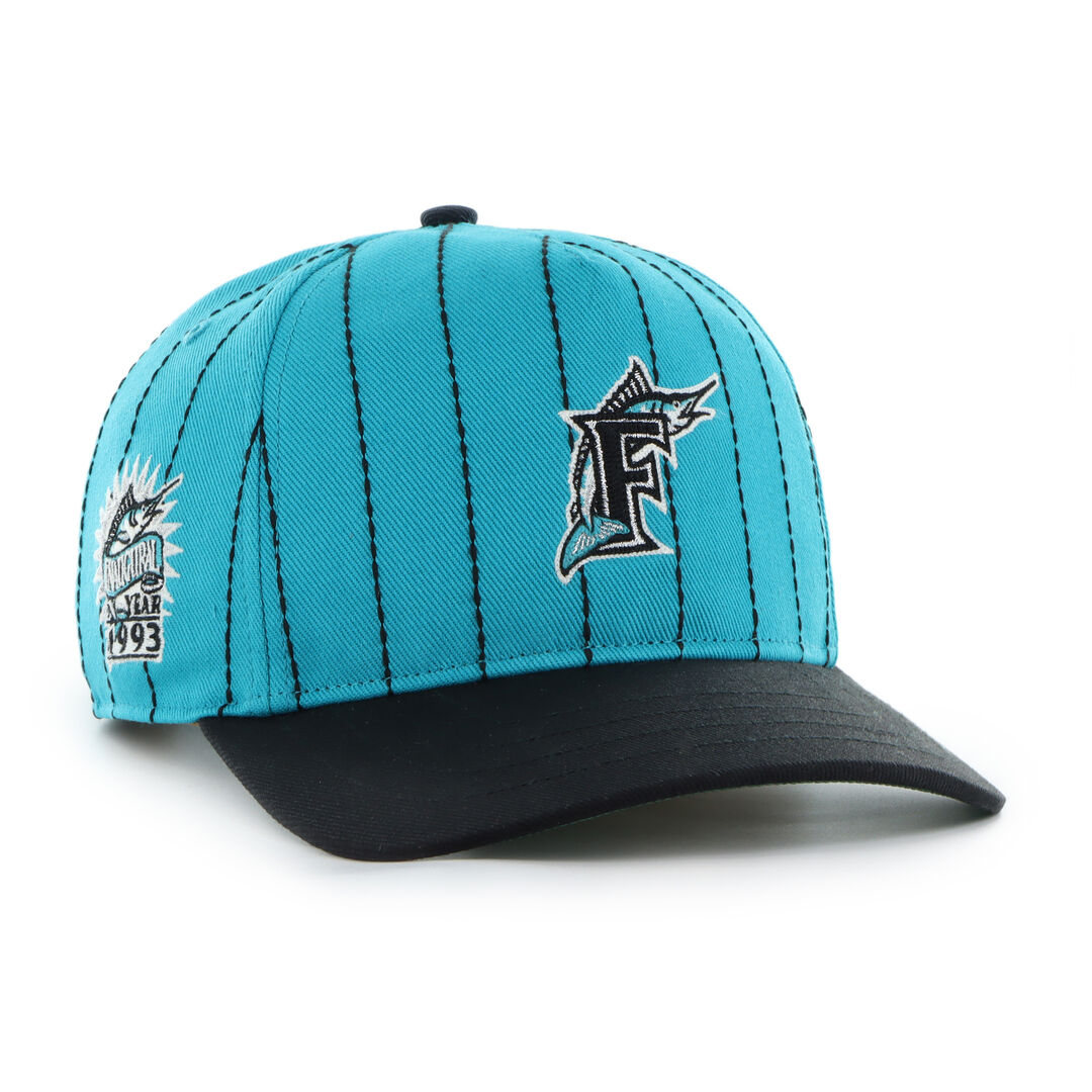 Miami Marlins Rawlings '47 Brand Pinstripe Hitch Hat - Image 2