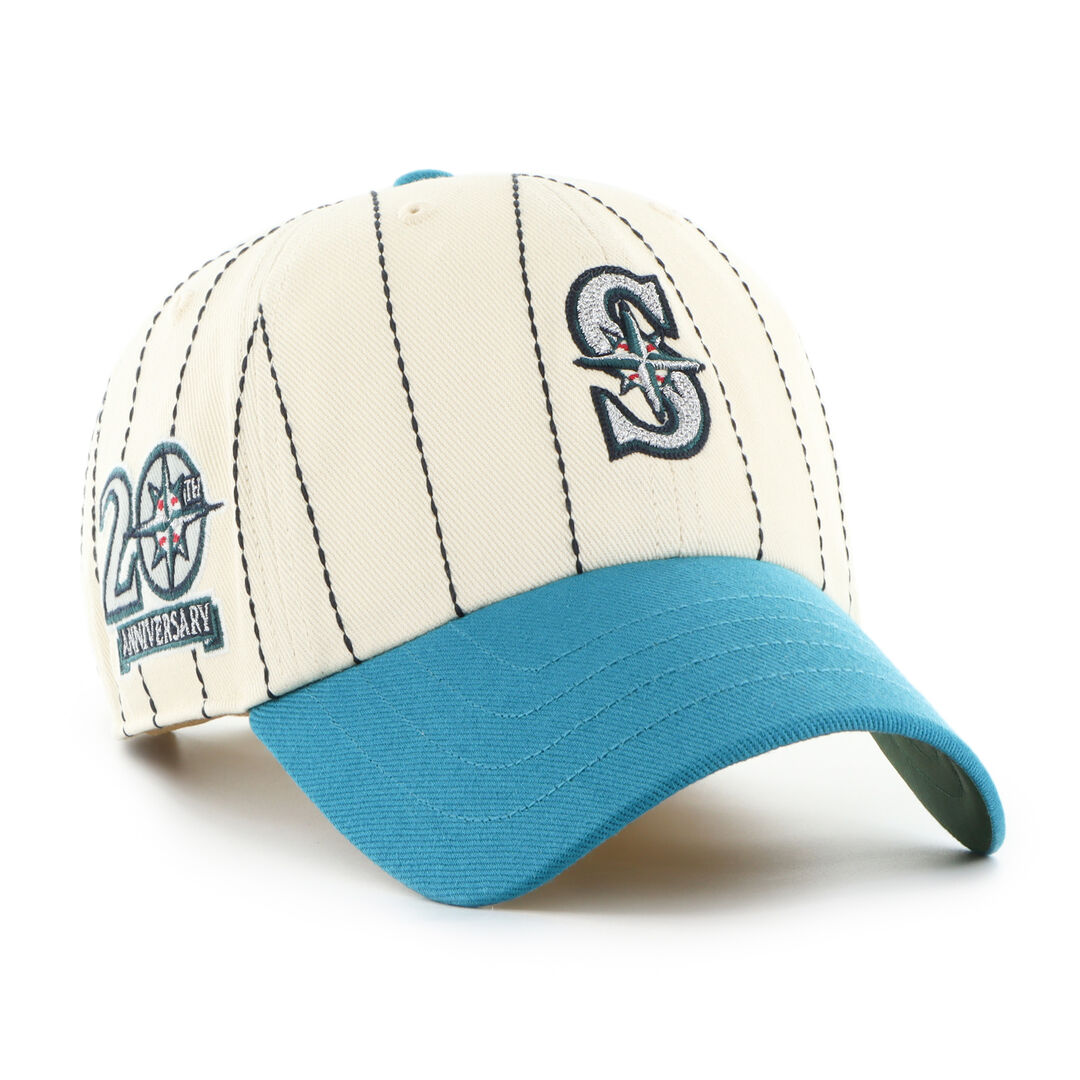 Seattle Mariners Rawlings '47 Brand Pinstripe Clean Up Hat - Image 2
