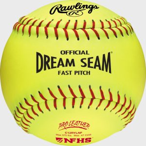 Rawlings 12-Inch Pro Leather Dream Seam NFHS Fastpitch Softball Dozen