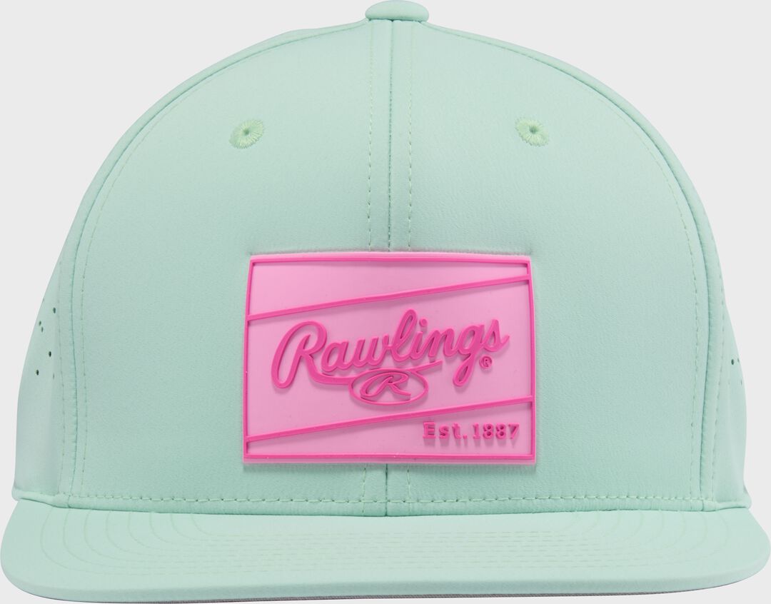 Rawlings Mint Performance Flat Bill Snapback Hat - Image 2