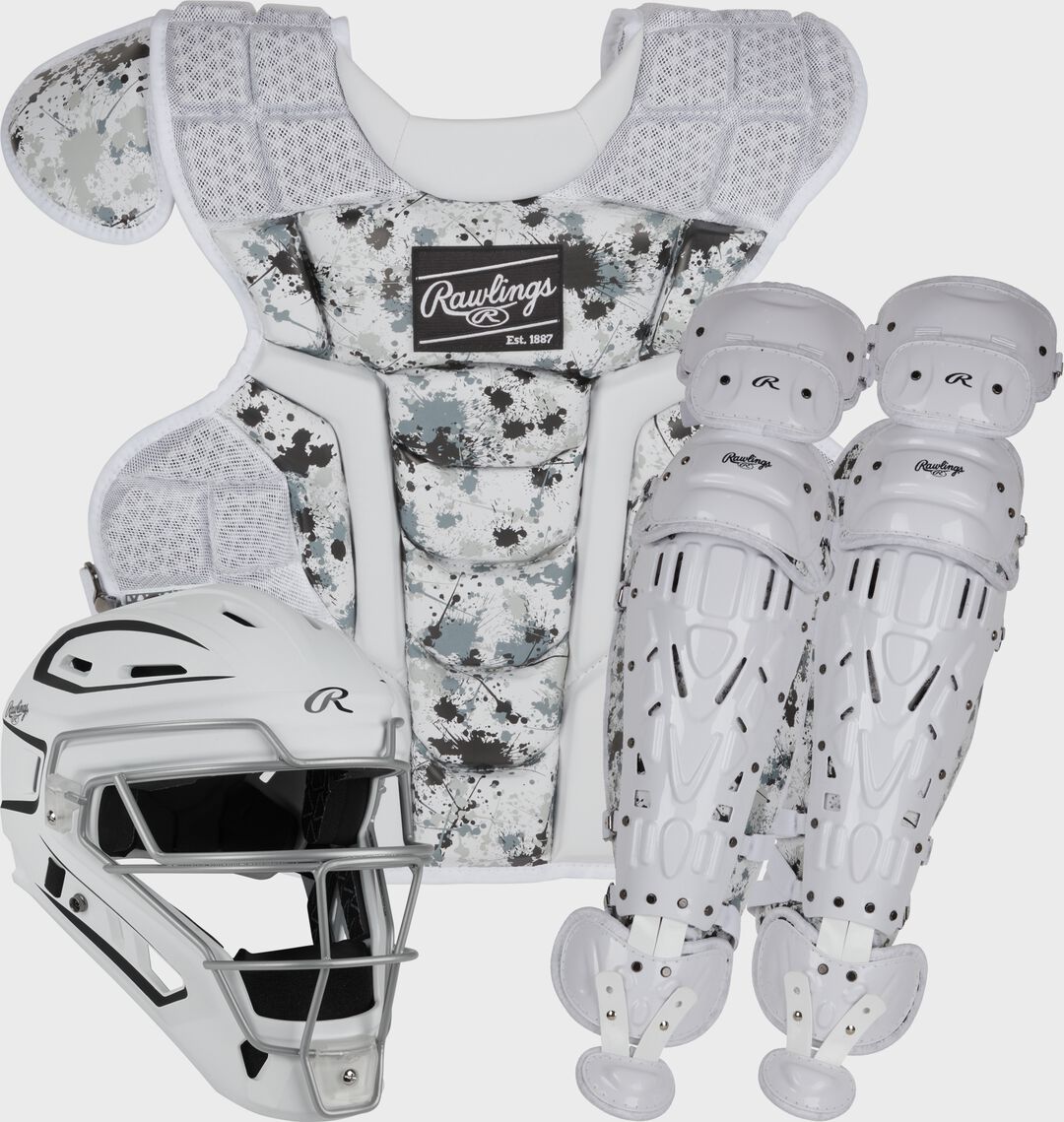 Limited Edition Mach Black Spatter Catcher's Gear Set Adult Intermediate Youth